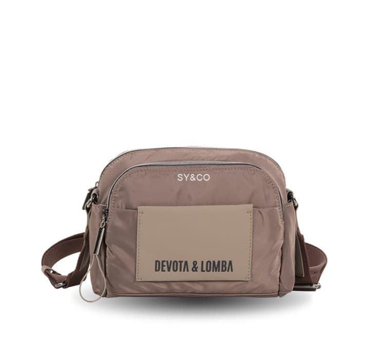 Bandolera nylon Devota&Lomba Viber taupe - Imagen 1