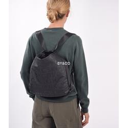 Bolso- mochila nylon vegano KCB Stamp negro - Imagen 2