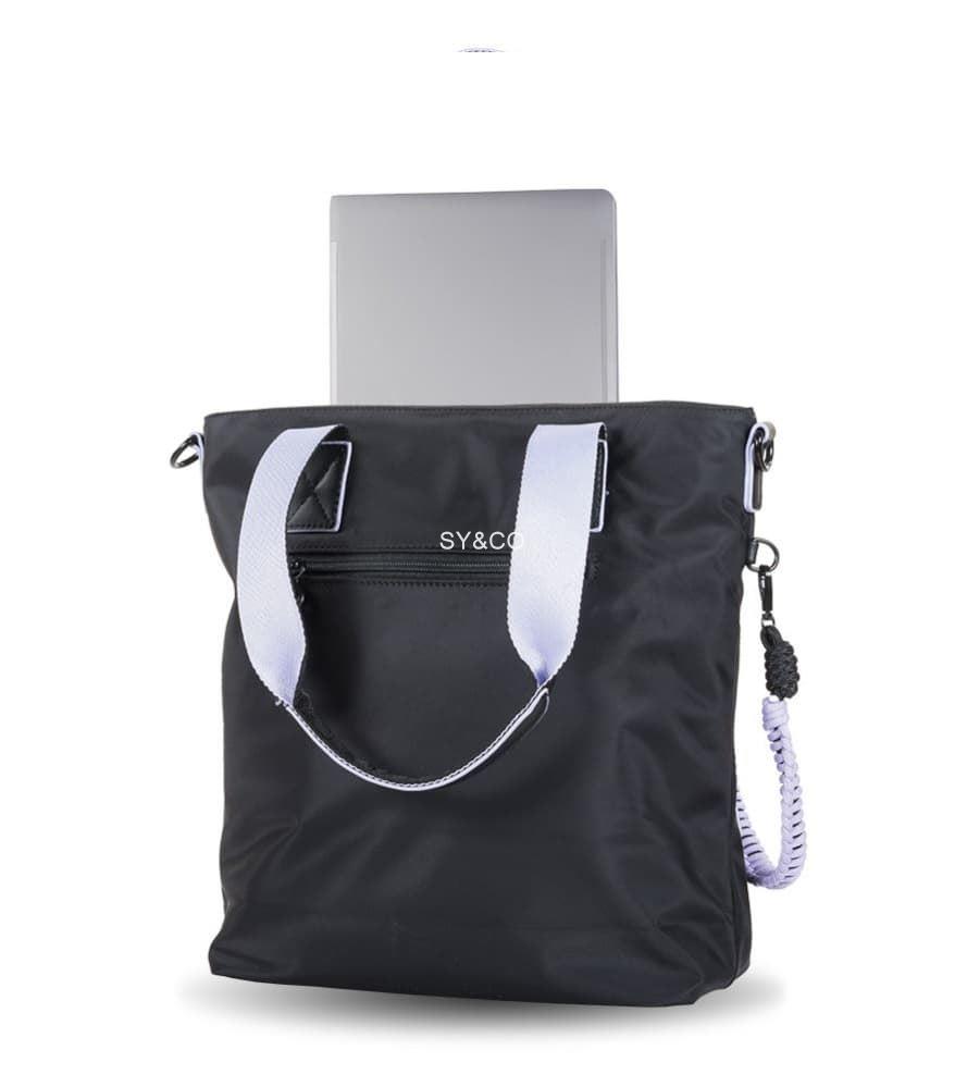 Bolso shopper nylon Ventis negro - Imagen 2