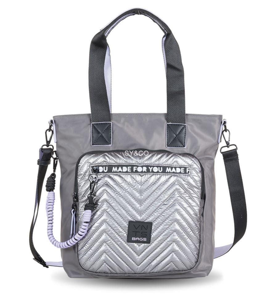 Bolso shopper nylon Ventis plomo - Imagen 1