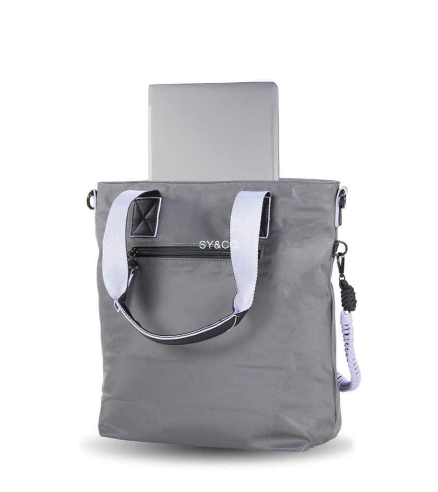 Bolso shopper nylon Ventis plomo - Imagen 2