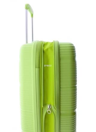 Maleta mediana Gladiator Bionic 4 ruedas extensible verde claro - Imagen 2