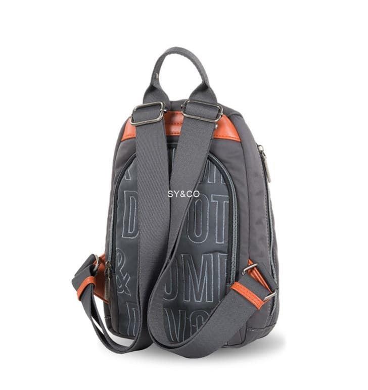 Mochila antirrobo nylon Devota&Lomba Border gris - Imagen 2