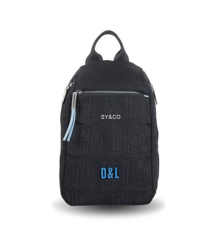 Mochila antirrobo nylon Devota&Lomba Border negra - Imagen 1