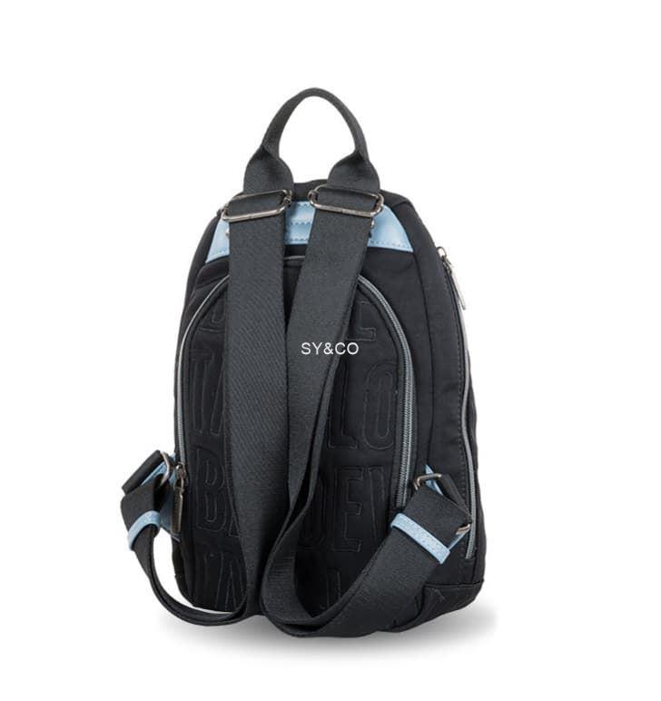 Mochila antirrobo nylon Devota&Lomba Border negra - Imagen 2