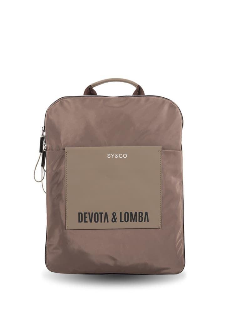 Mochila nylon Devota&Lomba Viber taupe - Imagen 1