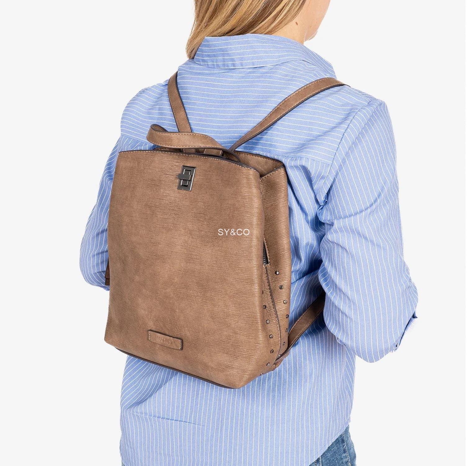 Mochila triple compartimento Matties Alamo taupe - Imagen 4